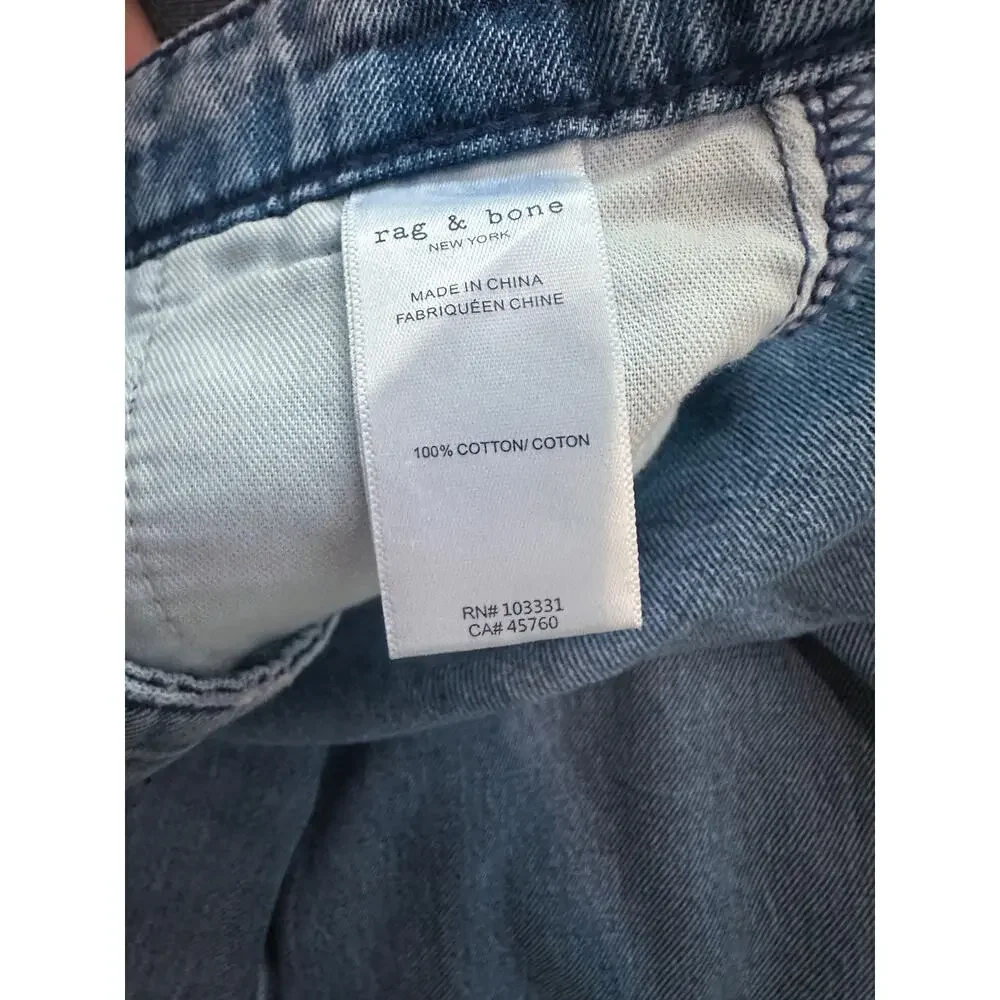 Rag & Bone Aurora Wide Leg High Waisted Trouser Denim Jeans Size 29